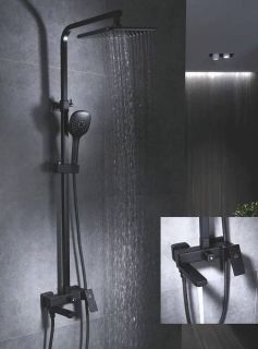 Душевая стойка Rose R2836H чёрный матовый Душевая стойка Rose R2836H чёрный матовый