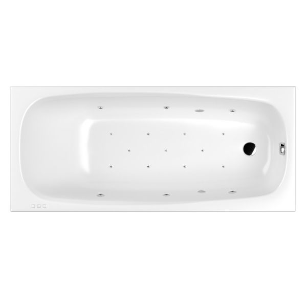 Гидромассажная ванна WHITECROSS Layla Slim 0122.180080.100.RELAX.CR 180x80 см Relax хром