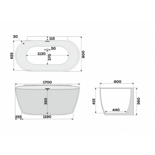 Ванна акриловая Delice Voyage DLR440106W 170х80 белая матовая