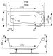 Акриловая ванна VagnerPlast Penelope VPBA177PEN2E-04 170x70см белый