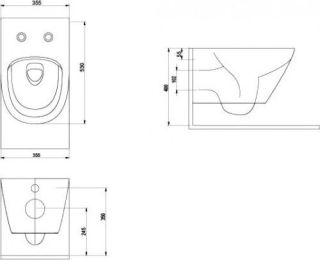 Унитаз подвесной beWash Bogen 88303614 с сиденьем микролифт, с функцией биде, белый матовый