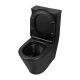 Унитаз-компакт Azario Black Queen AZ-8380 безободковый чёрный матовый