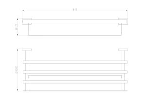 Полка для полотенец  Wonzon & Woghand Flat WW-9781 хром