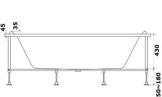 Каркас для ванны Azario Верда ВРК0001 1800х800 Каркас для ванны Azario Верда ВРК0001 1800х800