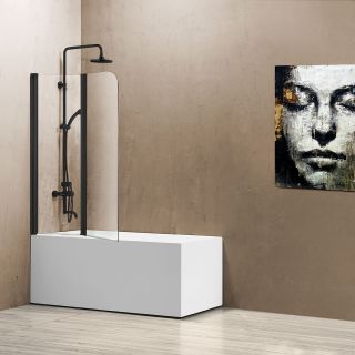 Шторка на ванну Vincea VSB-12114CLB 114 см, профиль черный, стекло прозрачное Шторка на ванну Vincea VSB-12114CLB 114 см, профиль черный, стекло прозрачное