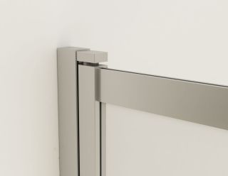 Душевая шторка на ванну Vincea VSB-1E100CLBN, 1000*1450, брашированный никель, стекло прозрачное