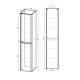 Шкаф-колонна Vincea Paola VSC-2P170RW-R 35 см темное дерево