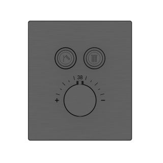 Встраиваемый смеситель для душа Vincea VSCV-321TGM двухфункциональный, термостатический, вороненая сталь