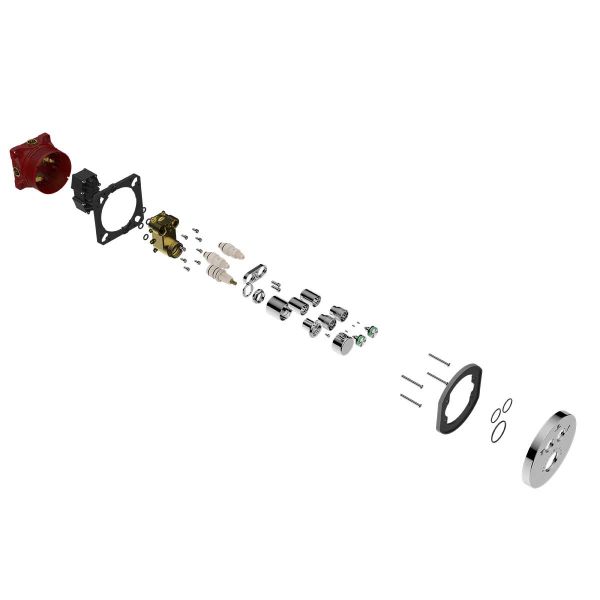 Встраиваемый смеситель для душа Vincea VSCV-322T-MCH двухфункциональный термостатический хром