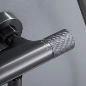 Душевая система Vincea Desire VSFS-1D0TGM термостатическая вороненая сталь