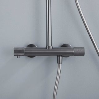 Душевая система Vincea Desire VSFS-1D0TGM термостатическая вороненая сталь