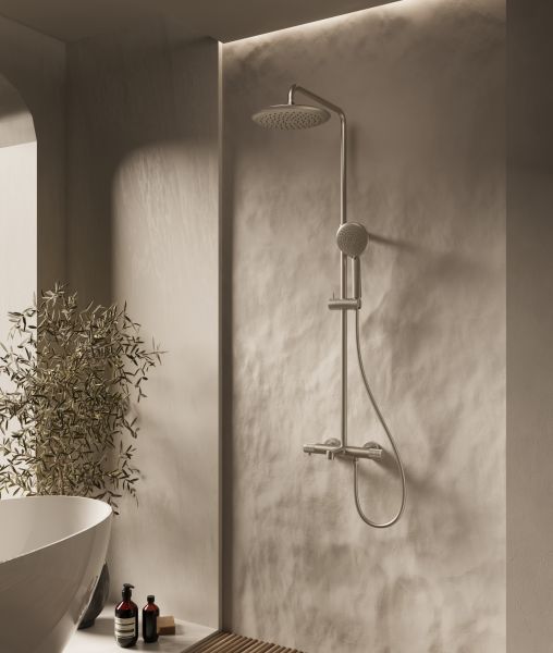 Душевая стойка Vincea Desire VSFS-1D1TBN термостатическая, брашированный никель