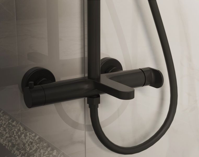 Душевая стойка Vincea Rondo VSFS-1R1MB, черный