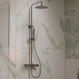 Душевая стойка Vincea Villa VSFS-1VL1GM, вороненая сталь