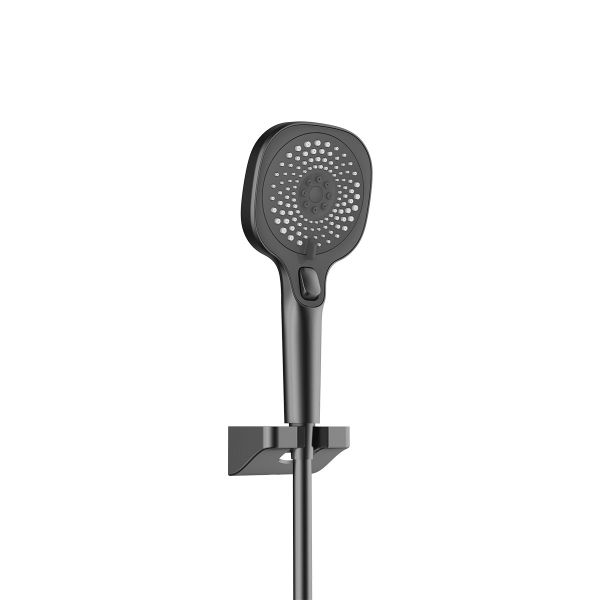 Душевая стойка Vincea Inspire VSFS-3I13TGM с термостатом воронёная сталь