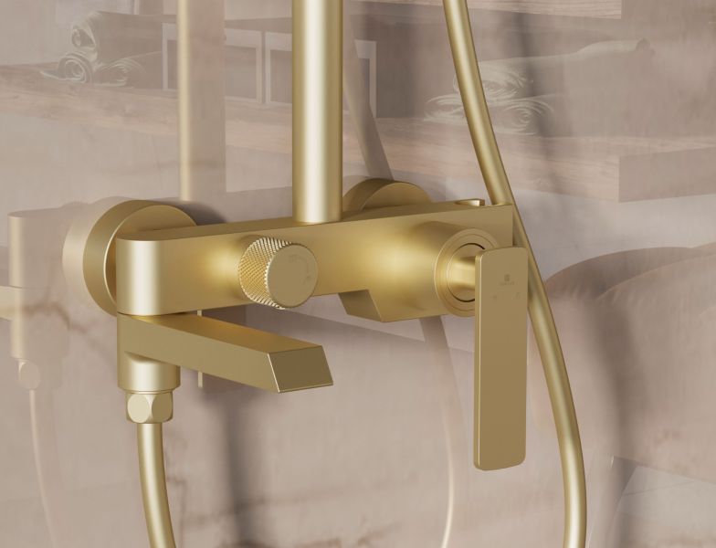 Душевая стойка Vincea VSFS-413BG, брашированное золото