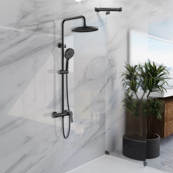 Душевая стойка Vincea Arco VSFS-4AR1MB, черный