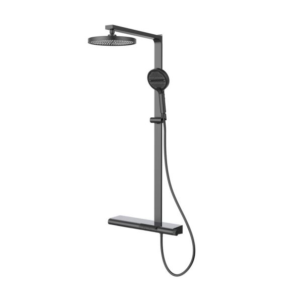 Душевая стойка Vincea Aspire VSFS-4AS1GM, вороненая сталь