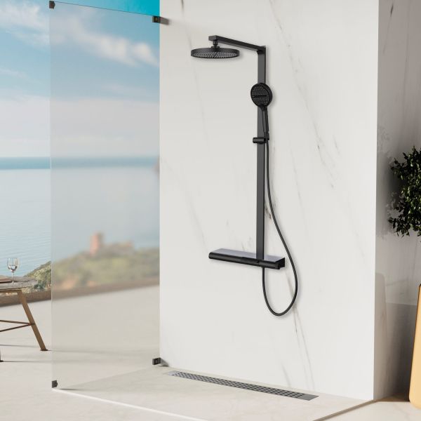 Душевая стойка Vincea Aspire VSFS-4AS1MB, черный