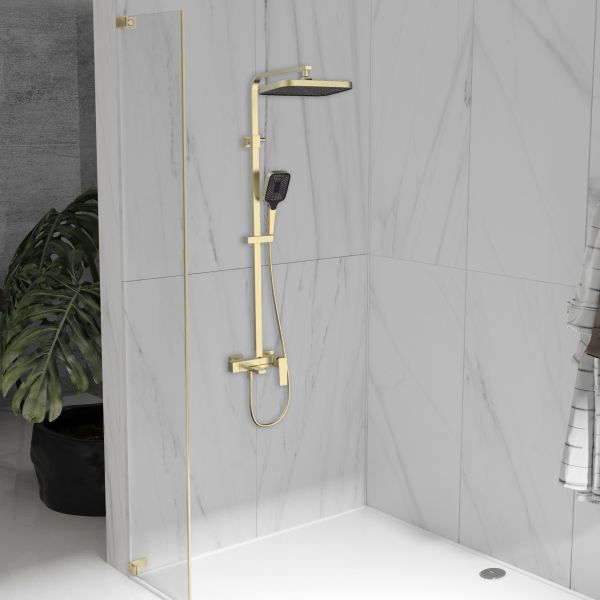 Душевая стойка Vincea Dice VSFS-4C12BG, брашированное золото