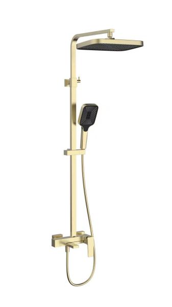 Душевая стойка Vincea Dice VSFS-4C12BG, брашированное золото