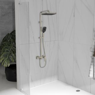 Душевая стойка Vincea Dice VSFS-4C12BN, брашированный никель