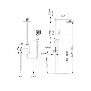 Душевой комплект Vincea Next VSFW-1N1MB черный