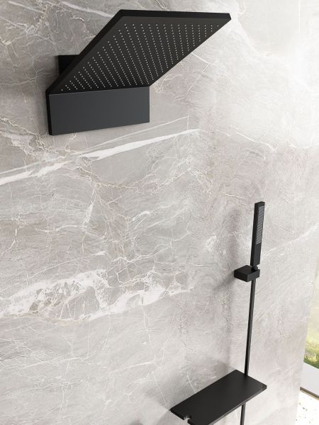 Душевой комплект Vincea Futura VSFW-2F11TMB термостатический встраиваемый, трехрежимный, черный