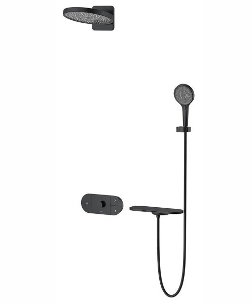 Душевой комплект Vincea Futura VSFW-2F12TMB с термостатом трехрежимный чёрный Душевой комплект Vincea Futura VSFW-2F12TMB с термостатом трехрежимный чёрный