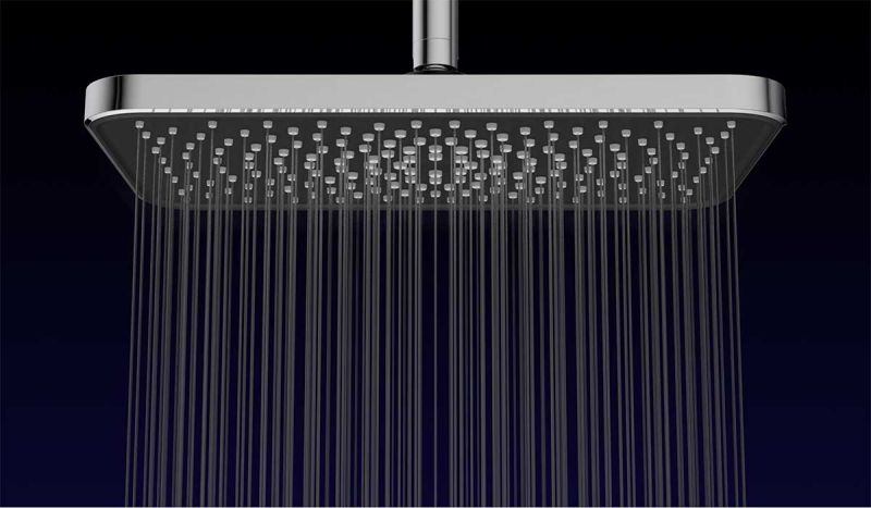 Душевой комплект Vincea VSFW-321MT1GM встраиваемый, термостатический, двухрежимный, вороненая сталь