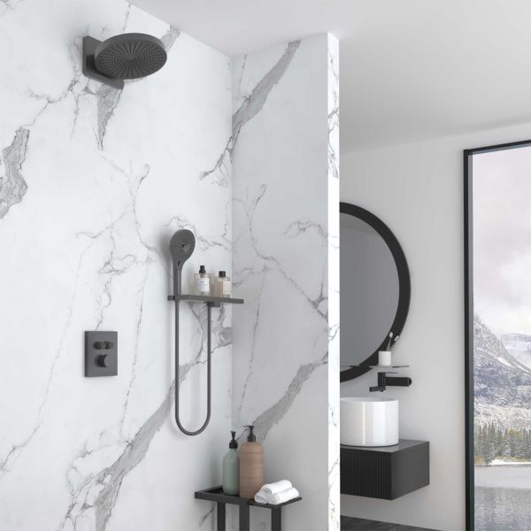 Душевой комплект Vincea Inspire VSFW-3I21MT1RGM встраиваемый, термостатический, двухрежимный, вороненая сталь Душевой комплект Vincea Inspire VSFW-3I21MT1RGM встраиваемый, термостатический, двухрежимный, вороненая сталь