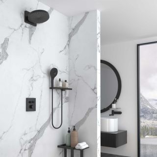 Душевой комплект Vincea Inspire VSFW-3I21MT1RMB встраиваемый, термостатический, двухрежимный, черный Душевой комплект Vincea Inspire VSFW-3I21MT1RMB встраиваемый, термостатический, двухрежимный, черный