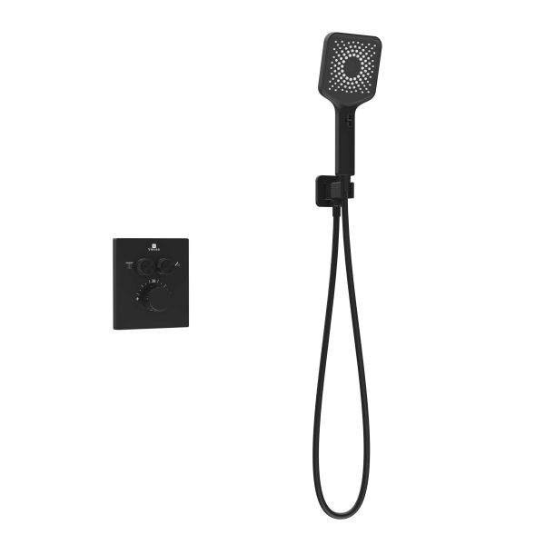 Душевой комплект Vincea Inspire VSFW-3I21MT4MB встраиваемый, термостатический, двухрежимный, черный Душевой комплект Vincea Inspire VSFW-3I21MT4MB встраиваемый, термостатический, двухрежимный, черный