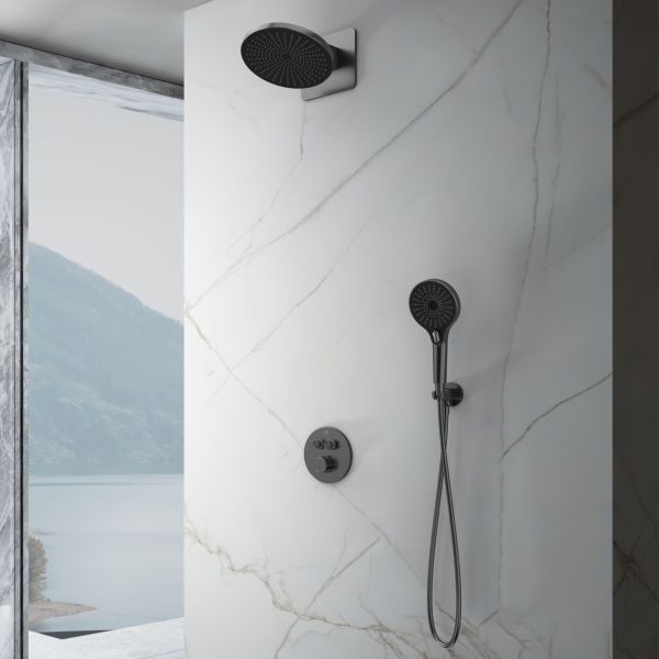 Душевой комплект Vincea Inspire VSFW-3I22MT5MB встраиваемый, термостатический, двухрежимный, черный Душевой комплект Vincea Inspire VSFW-3I22MT5MB встраиваемый, термостатический, двухрежимный, черный