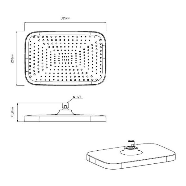Душевой комплект Vincea VSFW-4211MB встраиваемый, двухрежимный, черный