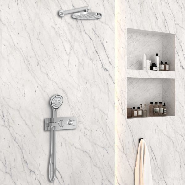 Душевой комплект Vincea VSFW-422T2CH встраиваемый, термостатический, двухрежимный, хром