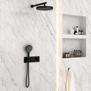 Душевой комплект Vincea VSFW-422TI2MB встраиваемый, двухрежимный, термостатический, черный Душевой комплект Vincea VSFW-422TI2MB встраиваемый, двухрежимный, термостатический, черный