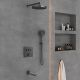 Душевой комплект Vincea Inspire VSFW-431I2GM встраиваемый, термостатический, трехрежимный, вороненая сталь Душевой комплект Vincea Inspire VSFW-431I2GM встраиваемый, термостатический, трехрежимный, вороненая сталь
