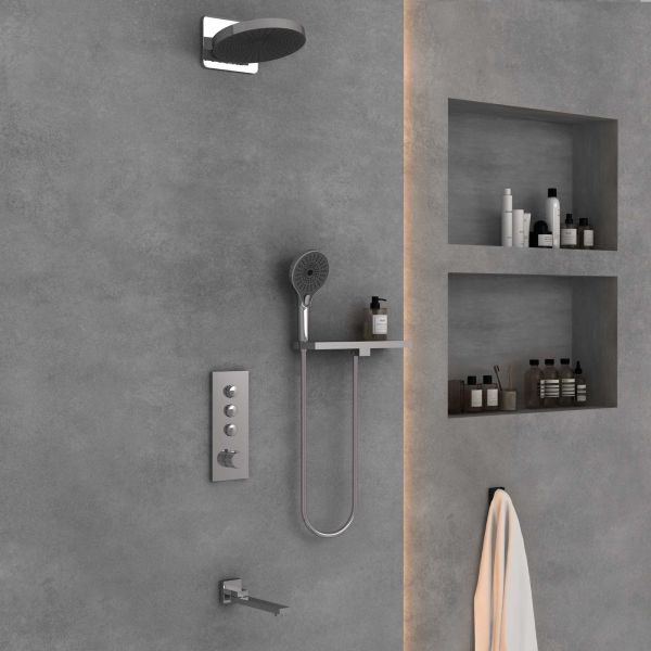 Душевой комплект Vincea VSFW-433TI1RCH встраиваемый, термостатический, трехрежимный, хром Душевой комплект Vincea VSFW-433TI1RCH встраиваемый, термостатический, трехрежимный, хром