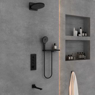 Душевой комплект Vincea VSFW-433TI1RMB встраиваемый, термостатический, трехрежимный, черный Душевой комплект Vincea VSFW-433TI1RMB встраиваемый, термостатический, трехрежимный, черный