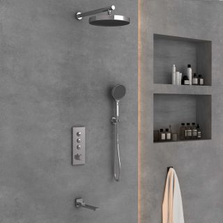 Душевой комплект Vincea VSFW-433TI2CH встраиваемый, термостатический, трехрежимный, хром Душевой комплект Vincea VSFW-433TI2CH встраиваемый, термостатический, трехрежимный, хром