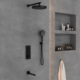 Душевой комплект Vincea VSFW-433TI2MB встраиваемый, термостатический, трехрежимный Душевой комплект Vincea VSFW-433TI2MB встраиваемый, термостатический, трехрежимный