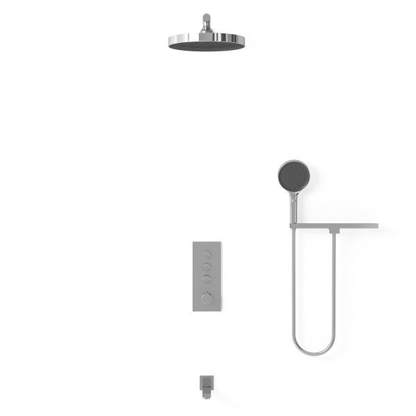 Душевой комплект Vincea VSFW-433TI2RCH встраиваемый, термостатический, трехрежимный, хром