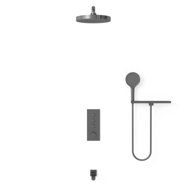 Душевой комплект Vincea VSFW-433TI2RGM встраиваемый, термостатический, трехрежимный, вороненая сталь Душевой комплект Vincea VSFW-433TI2RGM встраиваемый, термостатический, трехрежимный, вороненая сталь