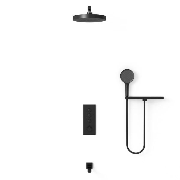 Душевой комплект Vincea VSFW-433TI2RGM встраиваемый, термостатический, трехрежимный, вороненая сталь Душевой комплект Vincea VSFW-433TI2RGM встраиваемый, термостатический, трехрежимный, вороненая сталь