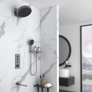 Душевой комплект Vincea VSFW-433TI3RGM встраиваемый, термостатический, трехрежимный, вороненая сталь Душевой комплект Vincea VSFW-433TI3RGM встраиваемый, термостатический, трехрежимный, вороненая сталь