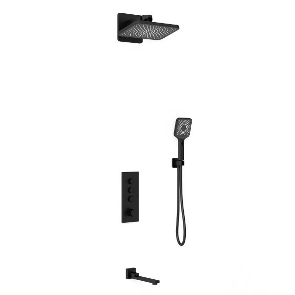Душевой комплект Vincea VSFW-433TI4MB встраиваемый, термостатический, трехрежимный, черный Душевой комплект Vincea VSFW-433TI4MB встраиваемый, термостатический, трехрежимный, черный