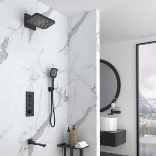 Душевой комплект Vincea VSFW-433TI4MB встраиваемый, термостатический, трехрежимный, черный Душевой комплект Vincea VSFW-433TI4MB встраиваемый, термостатический, трехрежимный, черный