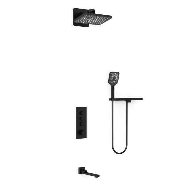 Душевой комплект Vincea VSFW-433TI4RMB встраиваемый, термостатический, трехрежимный, черный Душевой комплект Vincea VSFW-433TI4RMB встраиваемый, термостатический, трехрежимный, черный
