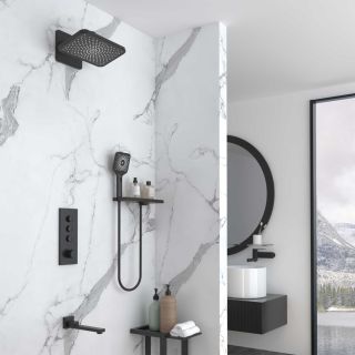 Душевой комплект Vincea VSFW-433TI4RMB встраиваемый, термостатический, трехрежимный, черный Душевой комплект Vincea VSFW-433TI4RMB встраиваемый, термостатический, трехрежимный, черный